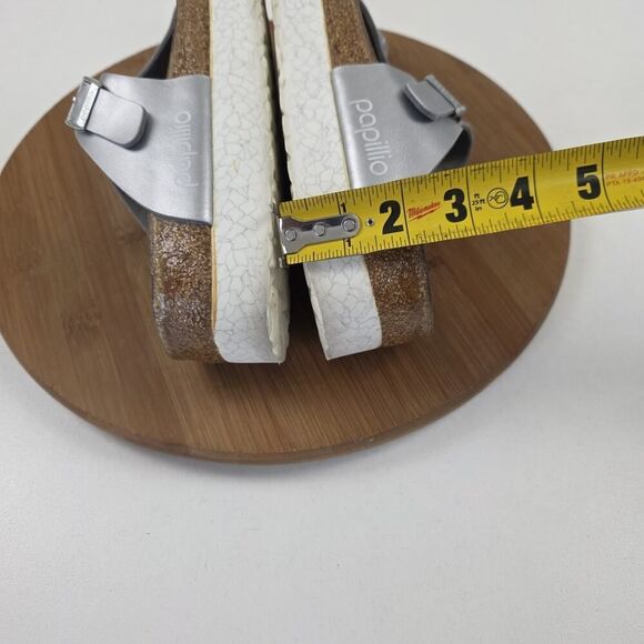 Birkenstock Papillio 39/ US 8 Gizeh Thong Sandals Metallic Silver Slip On‎ - Picture 11 of 14